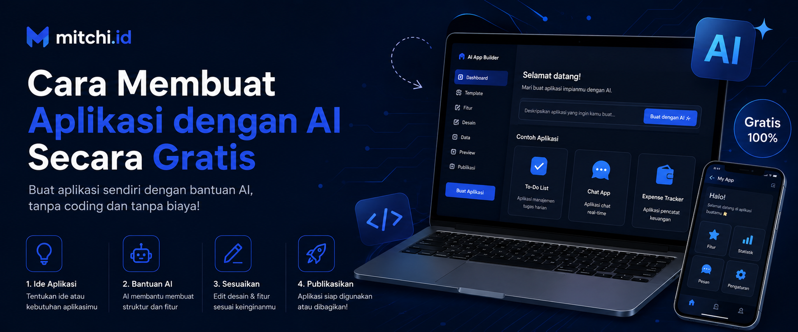 Cara membuat aplikasi dengan AI secara gratis